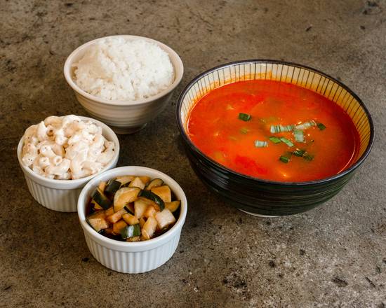 Order Spicy Vege Tofu Soup Bowl food online from Sura Hawaii store, Honolulu on bringmethat.com