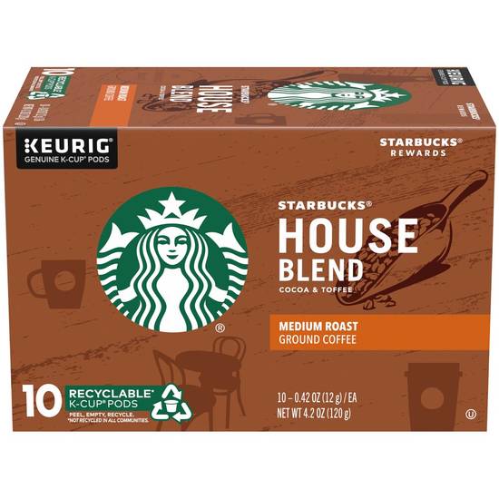 Order Starbucks Keurig Brewed House Blend Medium, 10CT food online from Cvs store, WAKEFIELD on bringmethat.com