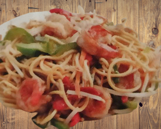 B3. Nouilles udon crevettes royales