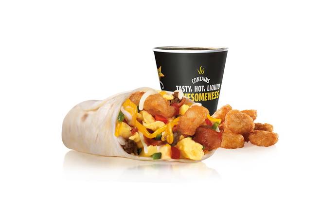 Order Loaded Breakfast Burrito Combo food online from Carl Jr store, Westlake Village on bringmethat.com