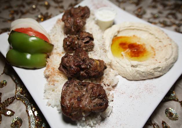 Order Souvlaki (Lamb Kabob) food online from Cafe Layal store, HOUSTON on bringmethat.com