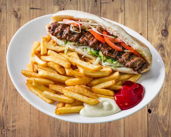 Menu sandwich brochette d'Adana