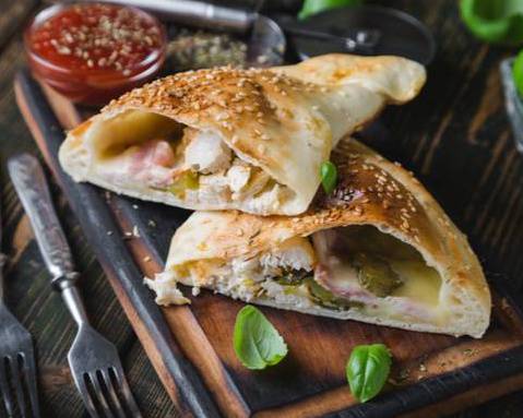 Order BBQ Chicken Calzone food online from Charlie's Calzone Co store, Brentwood on bringmethat.com