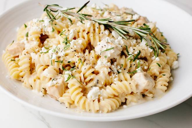 Order GF Chicken & Goat Cheese Pasta food online from Pinstripes store, North Bethesda on bringmethat.com