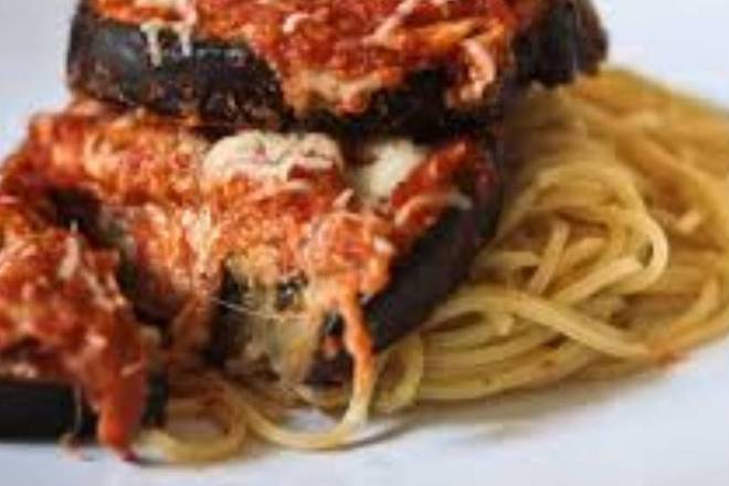 Order Eggplant Parmesan Pasta food online from Mama Mia Italian Cuisine store, Knoxville on bringmethat.com