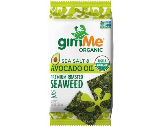 Order Sea Salt & Avocado Oil Seaweed Snacks (gimMe) food online from Organico store, Los Angeles on bringmethat.com