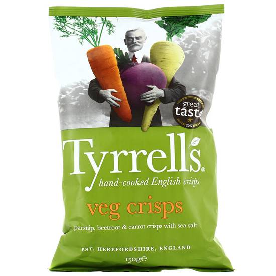 Chips légumes salées Tyrrell's 150 gr