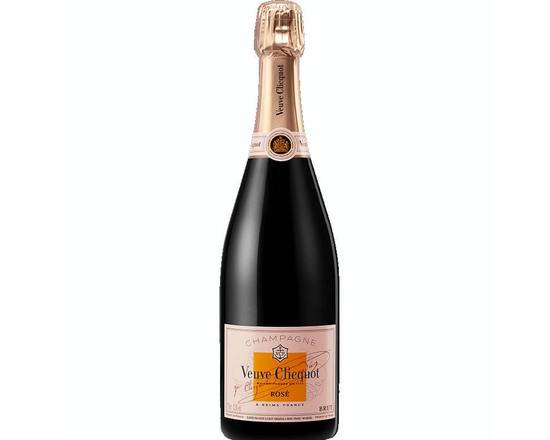 Order Veuve Clicquot Brut Rose Champagne 750ml food online from Rocky Liquor store, Claremont on bringmethat.com