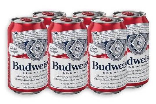 Order Budweiser, 6pk-12oz can beer (5.0% ABV) food online from Xtra Liquors & Wines store, WEST MIAMI on bringmethat.com