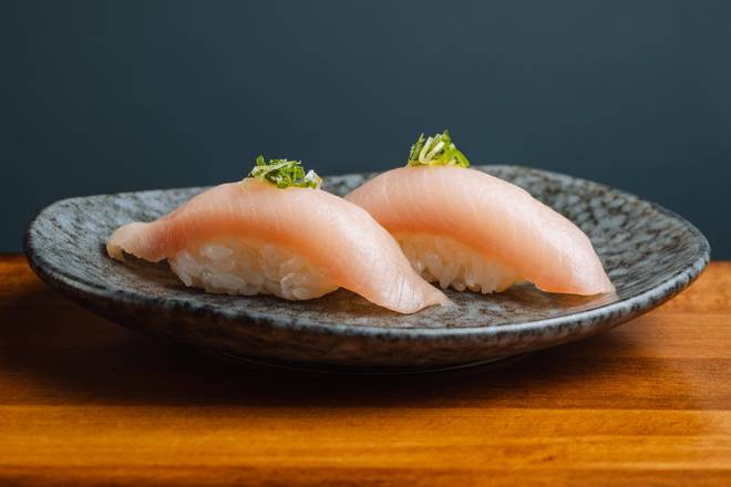 Order Hamachi (Yellowtail) - 2pcs food online from OMAKAI sushi store, Aventura on bringmethat.com