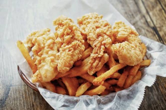 Order Chicken Tender Basket (4 pcs) food online from The Juicy Crab store, Jacksonville on bringmethat.com