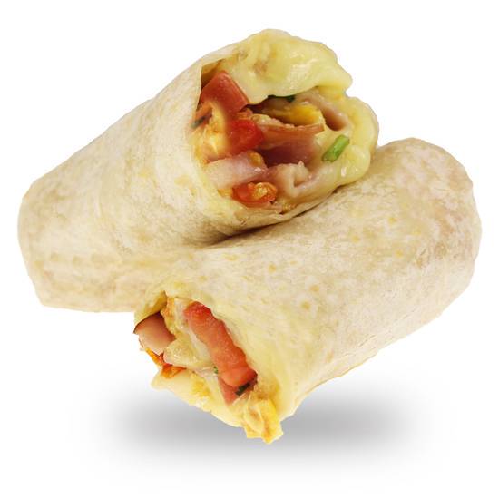 Order F. Mexican Omelet­-ham, Cheese, Salsa, and Eggs food online from Viva Burrito Co. store, Denver on bringmethat.com