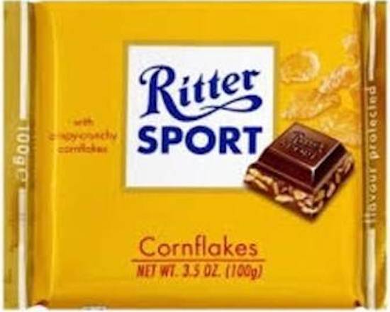 Order Ritter Sport Milk Chocolate Cornflakes 3.5oz food online from George's Market store, San Francisco on bringmethat.com