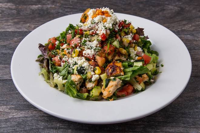 Order Mediterranean Chicken Salad food online from Pita Jungle store, Glendale on bringmethat.com