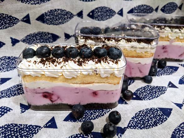 Order Blueberry Cheese Mousse food online from Oh Bear Cafe & Teahouse store, Seattle on bringmethat.com
