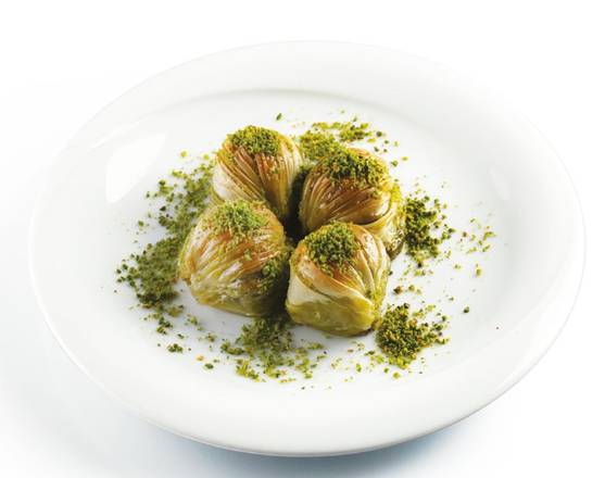 Order Baklava Mussel Shape With Pistachio 1Lb food online from Aroma Market Online store, San Francisco on bringmethat.com