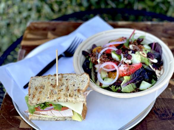 Order HALF SANDWICH & SALAD   food online from Lito's Kitchen store, Garland on bringmethat.com