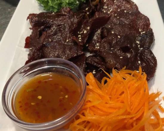 Order SMALL Lao Beef Jerky- Siin Savan food online from Lan Xang store, Fort Myers on bringmethat.com
