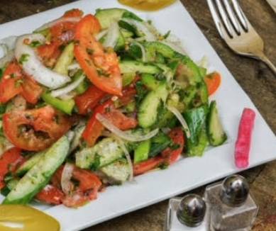 Order Mediterranean Salad food online from Dvine Mediterranean store, Corona on bringmethat.com