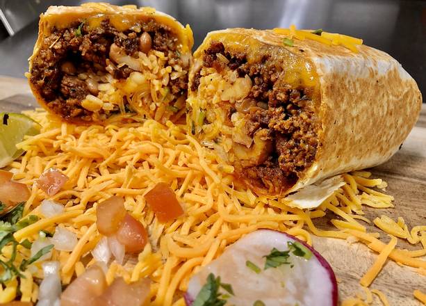 Order CHEDDAR BURRITO food online from beans and limes store, Van Nuys on bringmethat.com