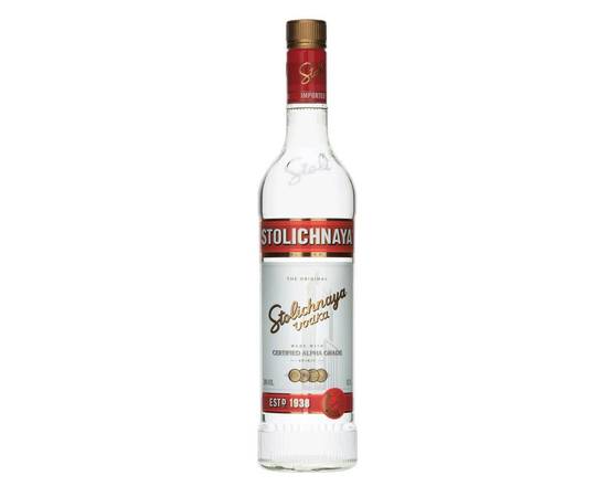 Order Stolichnaya, 750mL vodka (40.0% ABV) food online from Woodbury Wine & Spirits store, ORLANDO on bringmethat.com