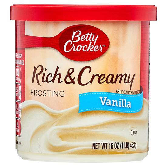 Order Betty Crocker Rich and Creamy Vanilla Frosting 16oz food online from Everyday Needs by Gopuff store, Baton Rouge on bringmethat.com