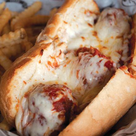 Order Meatball Parmigiana food online from Rosati's Pizza store, Vernon Hills on bringmethat.com