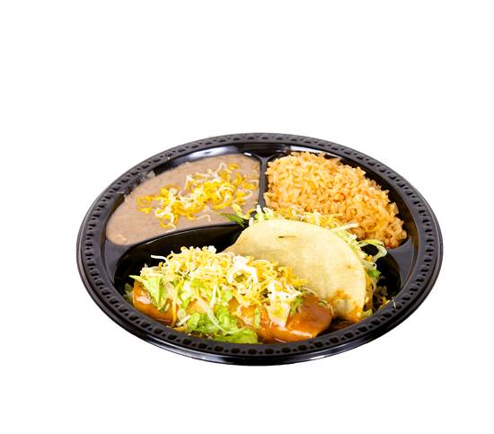 Order Combo #5 (Beef Taco and Enchilada) food online from Muchas Gracias store, Josephine County on bringmethat.com