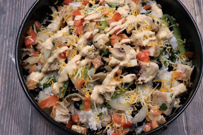 Order CHICKEN BOWL food online from Pepperjax Grill store, Cedar Falls on bringmethat.com