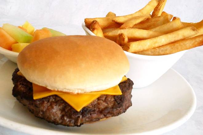 Order Kids Cheeseburger food online from Broken Yolk Cafe store, San Marcos on bringmethat.com