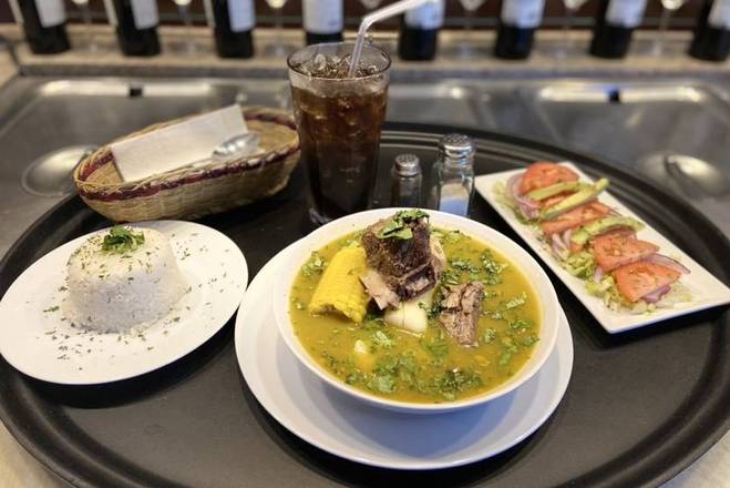 Order Beef Rib Soup - Sancocho de Costilla de Res con 3 acompañantes + 1 Coca Cola Gratis food online from Medellin Restaurant store, Coconut Creek on bringmethat.com