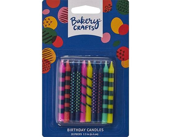 Bright Stripes & Dots Candles