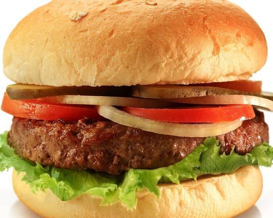 Order 8. Cheeseburger 1/2lb food online from Krispy Krunchy Chicken store, Minneapolis on bringmethat.com