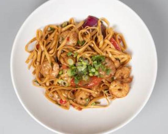 Order Tallarines al Wok De Camarones Saltados food online from Bocas Grill store, Miami on bringmethat.com