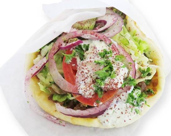 Order Lamb and Beef Pita Gyro food online from Zuba store, Seattle on bringmethat.com