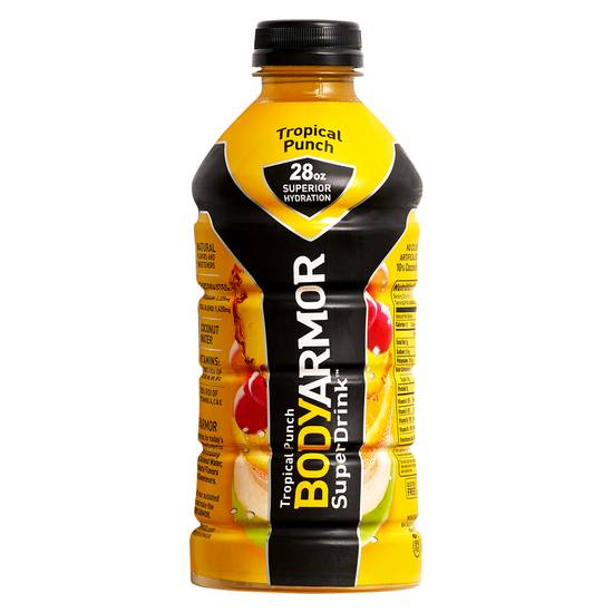 Order BODYARMOR Tropical Punch Sports Drink 28oz Btl food online from Everyday Needs by Gopuff store, Coral Gables on bringmethat.com