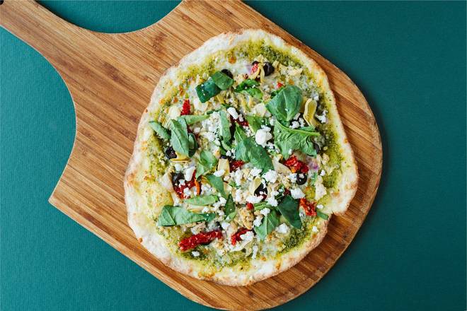 Order Pesto Pizza* food online from Pyro's Fire Fresh Pizza store, Olive Branch on bringmethat.com
