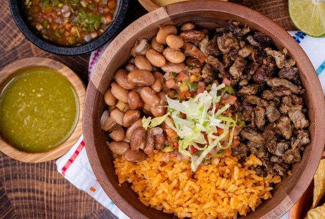 Order Regular Burrito Bowl food online from La Victoria Taqueria store, San Jose on bringmethat.com