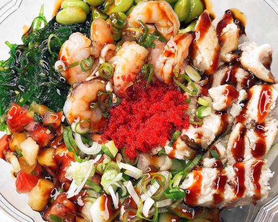 Order Teriyaki Chicken and Shrimp Bowl food online from Poke City store, Boston on bringmethat.com