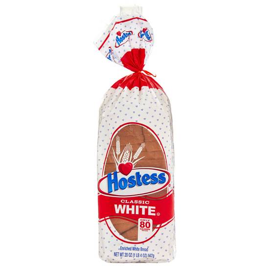 Order Hostess Classic White Bread Sliced 20oz food online from Everyday Needs by Gopuff store, Tampa on bringmethat.com
