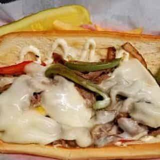 Order Philly Cheesesteak Hoagie (8 oz) food online from Big Shot Bob House Of Wings store, Mckeesport on bringmethat.com