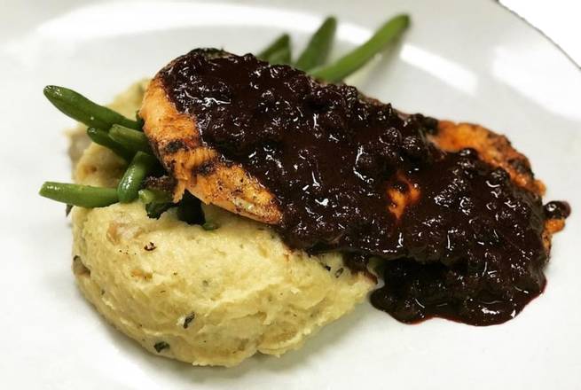 Order Bronzed Salmon Filet food online from 310 Park South store, Winter Park on bringmethat.com