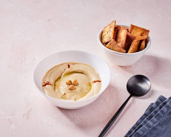 Order Hummus (VG) by SAJJ Mediterranean Express food online from Barzotto store, Palo Alto on bringmethat.com