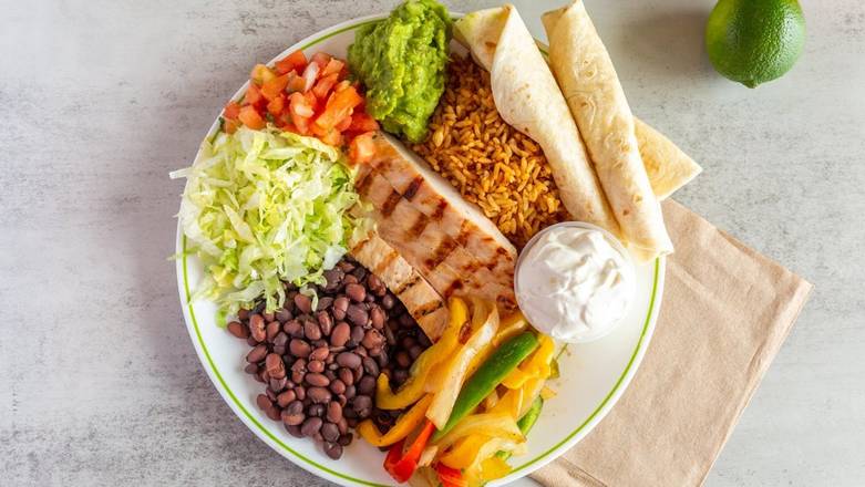 Order Grilled Chicken Fajita Platter food online from California tortilla store, Arlington on bringmethat.com