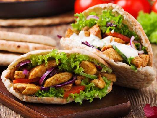 Order Chicken Kebab Wrap food online from The Kebab Kitchen store, Irving on bringmethat.com