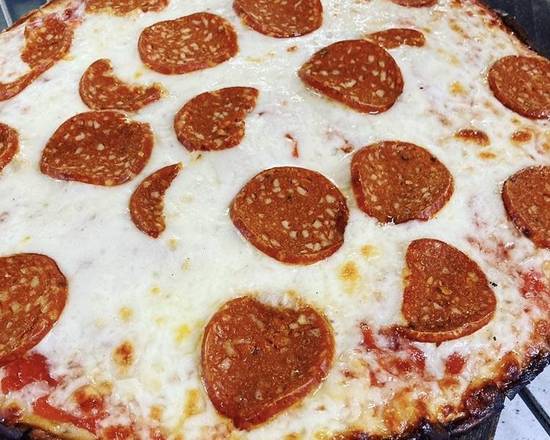 Order Gluten Free Crust Vegan/ Gluten Free Pepperoni Pizza food online from Gourmet Pizza Company store, Tampa on bringmethat.com