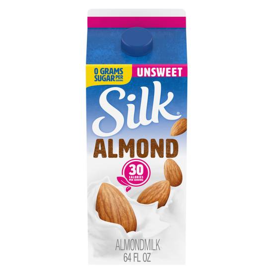 Order Silk Unsweetened Almond Milk 1/2 Gallon food online from Everyday Needs by Gopuff store, Baton Rouge on bringmethat.com