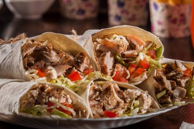 Order Beef Kebab Wrap food online from The Kebab Kitchen store, Irving on bringmethat.com