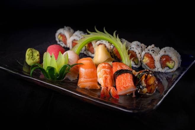 Order SUSHI COMBO B (WITH SPICY TUNA ROLL) food online from Qin Dynasty store, Houston on bringmethat.com