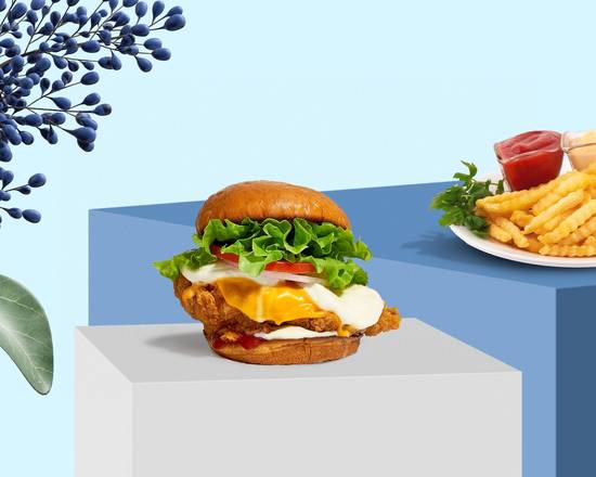 Order Cheesy Cluck Sandwich  food online from Fun Fried Chicken store, Minneapolis on bringmethat.com